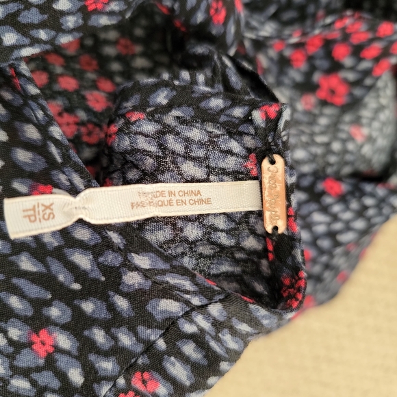 Free People Two Piece Floral Pants and Top Size XS Spring Summer Wide Leg - Picture 11 of 14